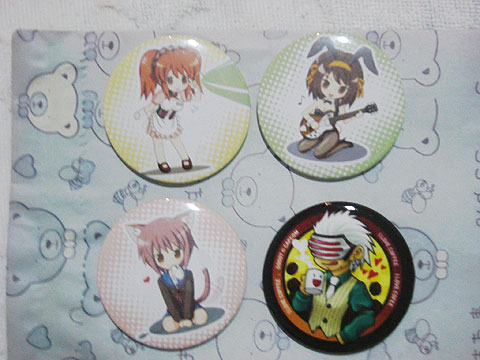 Haruhi, Yuki, Mikuru & Godot Badges