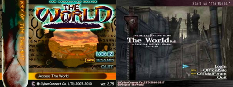 The World R:1 and The World R:2 Login Screen